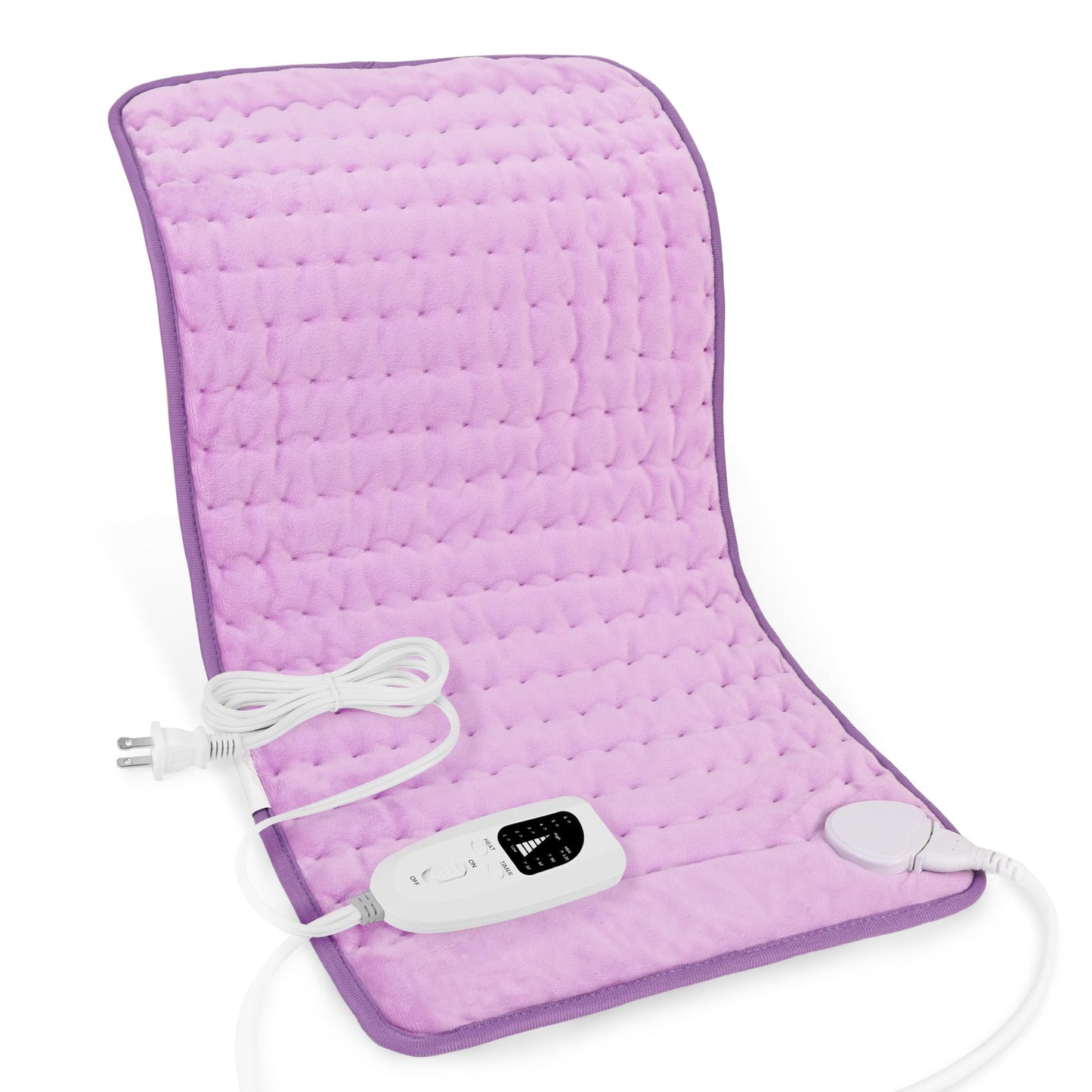 Heating Pad,Electric Heating Pads for Back,Neck,Abdomen,Moist Heating Pad for Shoulder,Knee,Arms,Legs,Dry/Moist Heat & Auto Shut Off,Birthday Gifts for Men and Women(Light Gray, 24''×12'')