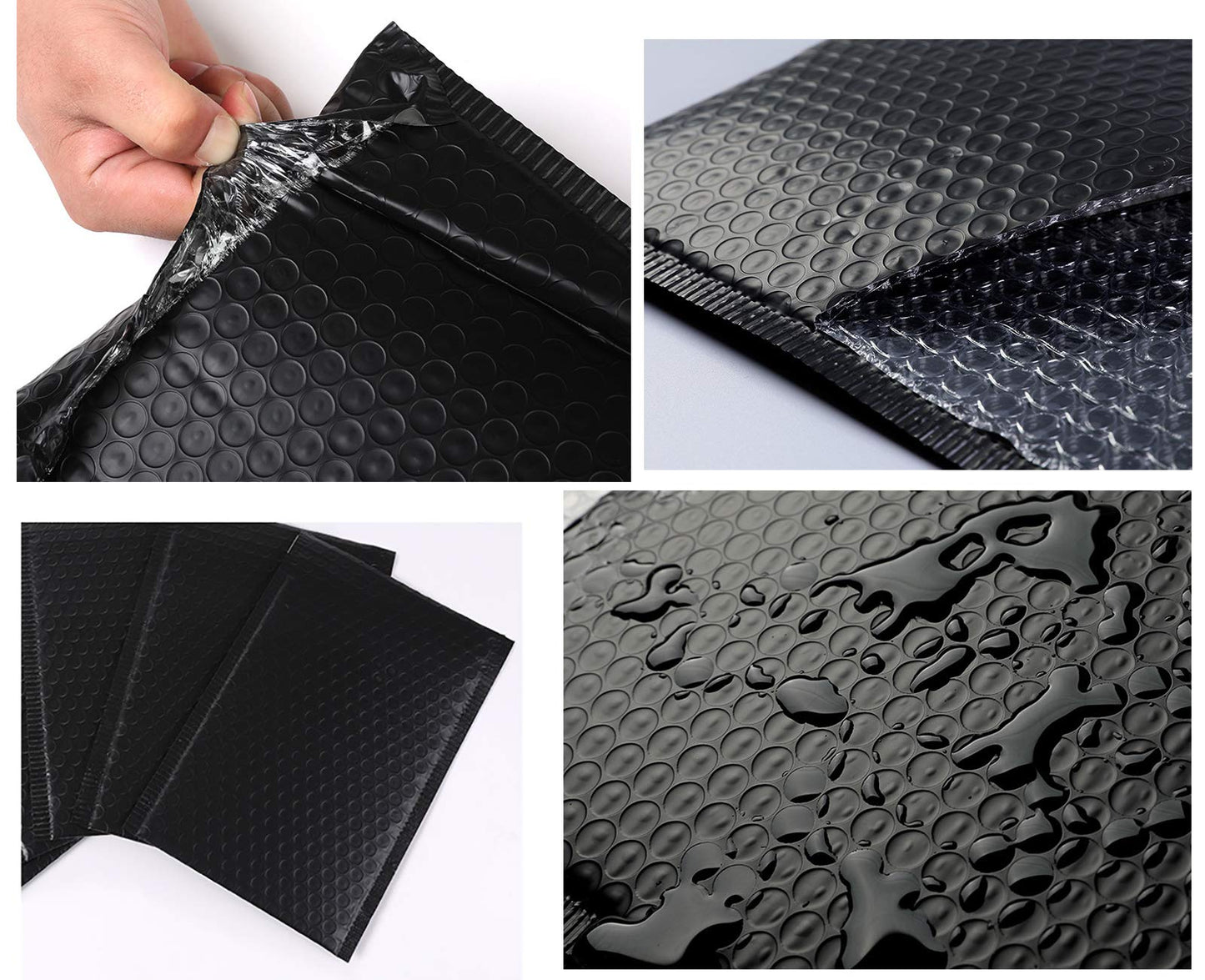 25Pack 5x7 Inches outside Small Black Poly Bubble Lined Mailers Padded Shipping Envelopes Self Seal Mailer Waterproof, Shockproof and Dustproof(Black 5x7 Inches-25pcs)