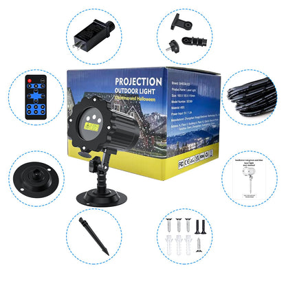 SHEDALED Laser Christmas Projector Lights Outdoor, RGB Laser Light Projector, Firefly Lights Show with Remote & Timer, Waterproof, Holiday Decoration for Christmas, Home House Decor, Party, Garden