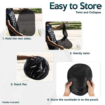Zone Tech Rear Sun Stop Sunshade -Cling Window Cover, Sunlight, Glare and UV Rays Blocker, Protection Car Accessory
