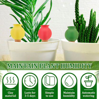 KOUISYY 8PCS Terracotta Watering Spikes, Self Watering Planter Insert Irrigation Dripper, Automatic Watering Devices, Watering Globes for Indoor Outdoor Garden Office Potted