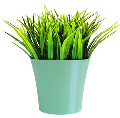 DECOPOTS Pot for Plants | 7.7 Inch | Self Watering Red Plant Planter | Indoor Flower Pot | Plastic Flower Pots with Drainage for All House Plants, Flowers (Diameter 7.7", Menthol - White)