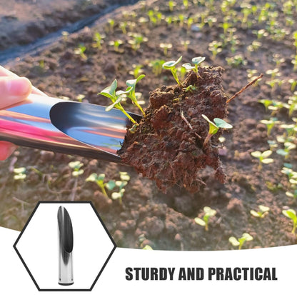 OFFSCH Stainless Steel Bonsai Soil Scoop and Gardening Trowel for Potting and Cultivation, Medium Size Hand Tool for Home Planting and Soil Digging