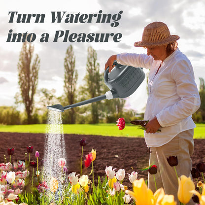 1 Gallon Watering Can, Garden Watering Can Outdoor, Plant Water Can with Removable Long Spout and Stainless Steel Sprinkler Head, Plastic Indoor Watering Cans for Gardening Flower Plants