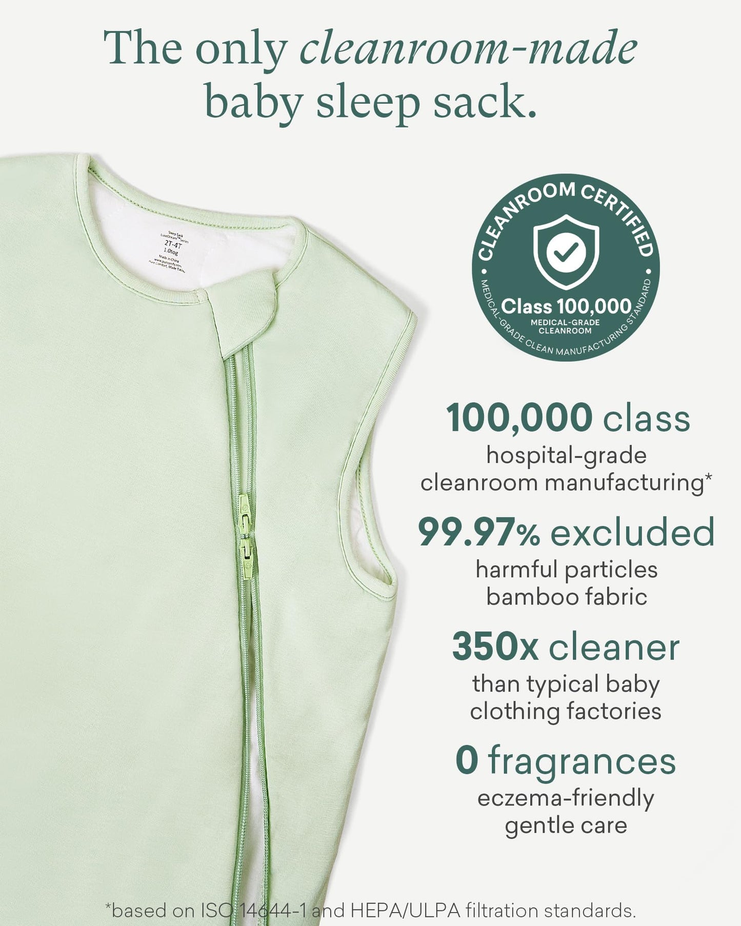 PurComfy Supersoft Sleep Sack 0.5 TOG, Premium Bamboo Viscose Baby Sleeping Bag, Lightweight Sleep Sack 6-15 Months (Cream)
