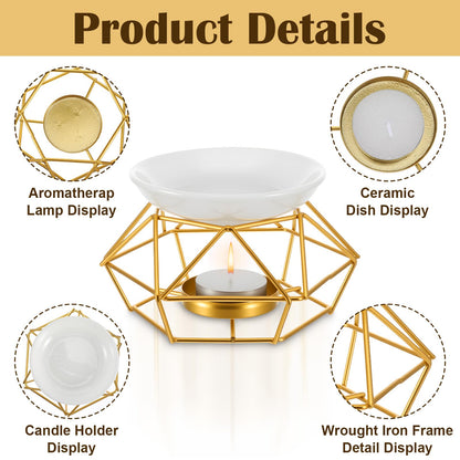 4 Pcs Romantic Essential Oil Burner Black Metal Wax Melt Bird Nest Style Tealight Wax Warmer Delicate Tealight Candle Holder Candle Tart Burne Home Wedding Decoration