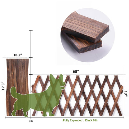 Expandable Garden Trellis, 13" x 68" Thickened Wooden Lattice Trellis for Climbing Plants Outdoor Ivy Vine Rose Clematis for Garden Fence Wall Patio Room Decor (1)