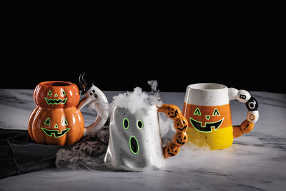 Mud Pie Halloween Pumpkin Glow in the Dark Mug