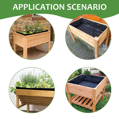 Qivine Raised Garden Bed Liner, Waterproof Raised Flower Bed Planter Liner, 5Ft x 9Ft Rectangle Grow Bags with Breathable and Reusable for Yard, Vegetables, Patios, Decking