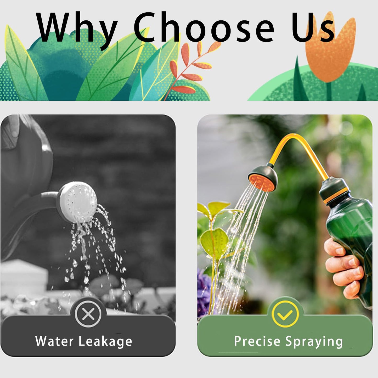 Zisqerts 450ml Plant Watering Can Spray Bottle for Indoor Plants, Succulents, Flowers Fine Mist Squeeze Bottle for Home Gardening & Plant Care (2)