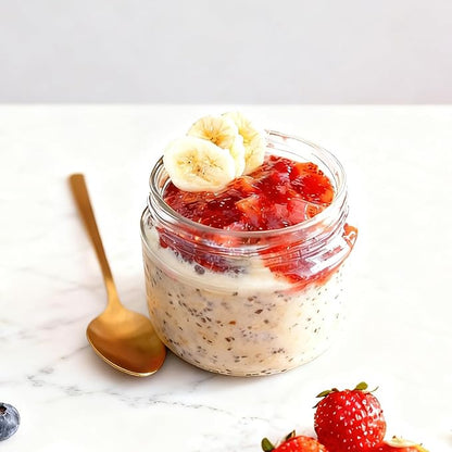 Overnight Oats Containers with Lids, 10oz Wide Mouth Mason Jars with Lids, 6 Pack Glass Jars with Airtight lid for Chia Pudding Yogurt Salad, Meal Prer Oatmeal Jars, Gray
