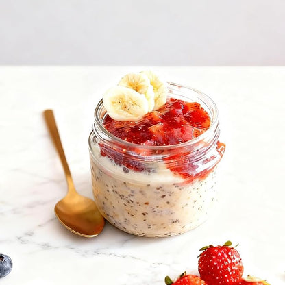 Overnight Oats Containers with Lids, 10oz Wide Mouth Mason Jars with Lids, 9 Pack Glass Jars with Airtight lid for Chia Pudding Yogurt Salad, Meal Prer Oatmeal Jars