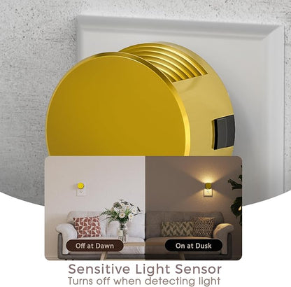Briignite Night Lights Plug into Wall [2 Pack], Dusk to Dawn Sensor Nightlight, Brightness Adjustable, 3000K Soft White, Dimmable Plug in Night Light for Bathroom,Bedroom, Hallway, Stairs, Kitchen