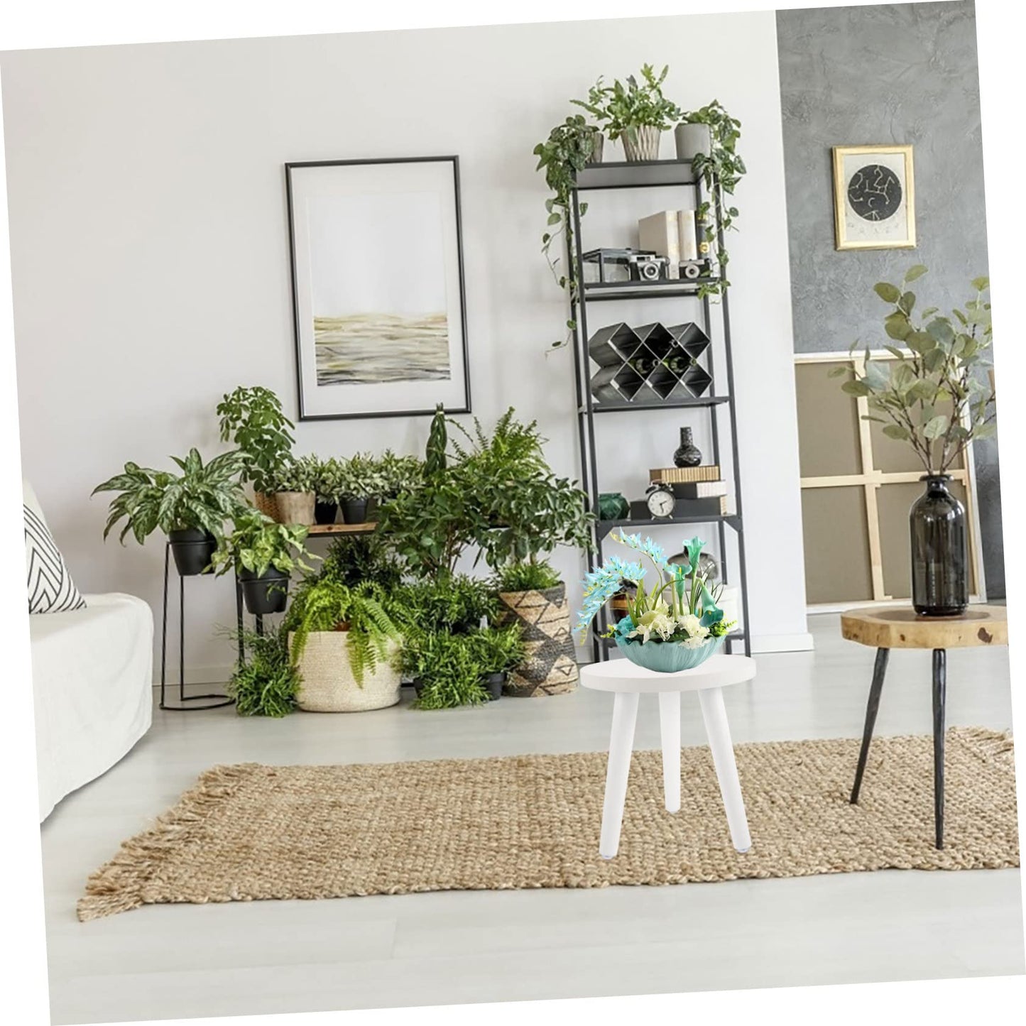 CIYODO Detachable Wood Plant Pot Stand Tall Round Plant Stand for Indoor Plants Mid Modern Design Versatile Plant Pot Holder for Home Decor