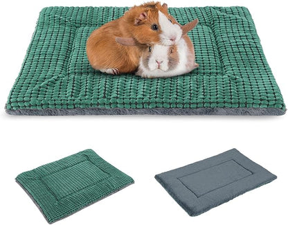 BVAGSS Reversible Dog Crate Pad, Memory Foam Pet Bed Mat, Soft Warm Machine Washable Sleeping Kennel Mattress for Small Medium Dogs XH079 (21''x13''x1.6'',Green)