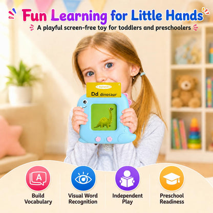 Winbaby Talking Flash Cards for Toddlers 1-5 Years – Montessori Educational Early Learning & Sensory Speech Therapy Toy with 336 Sight Words for Preschool Boys & Girls