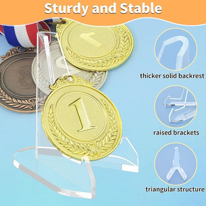 Reastar Card Display Stand, 20 Pack Small Easel Stand, Acrylic Picture Holder Stands for Coin Graded Card Sports Card Trading Card (2.7Inch), clear