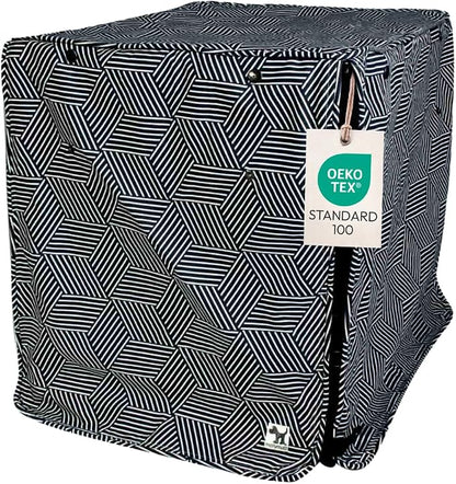 Molly Mutt Rough Gem Dog Crate Cover, 100% Cotton Canvas Cover with 2 Roll-Up Panels, Ideal for Dog or Cat Crate, Durable, Washable, and Free of Harmful Chemicals, 36" x 24" x 27"