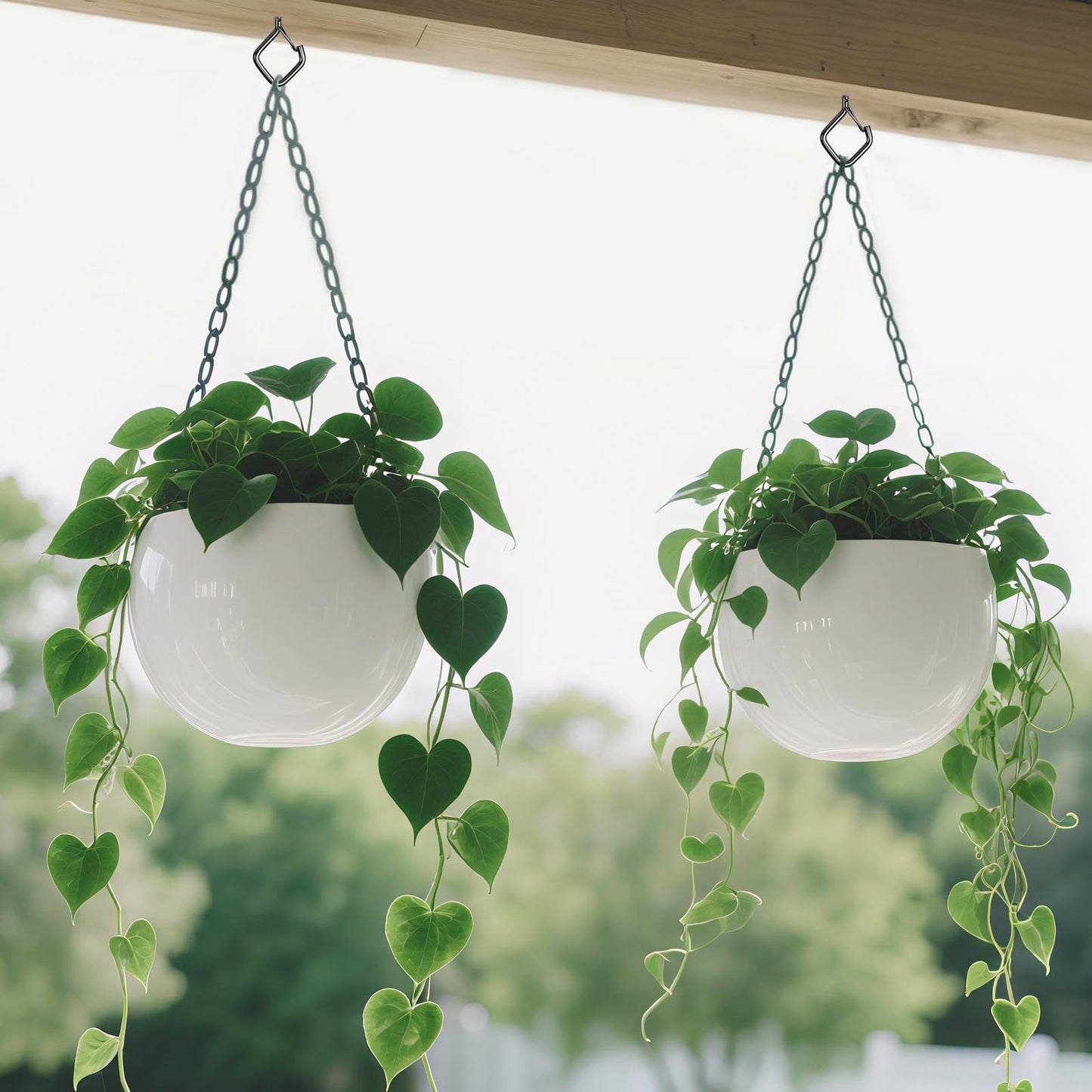 Emiluil 42 PCS Metal Black Eye Screw Hooks for Hanging Heavy Duty.Windproof Ceiling Hooks for Hanging Plants,Cup,Wind Chime,Bird Feeders,Christmas String Lights at Indoor&Outdoor 2.2 Inch