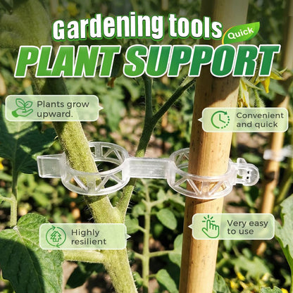 Juvhot 300Pcs Tomato Clips, 2026 New Plant Clips for Climbing Plants, Plant Support Clips, Grape Vine Tomato Vine Vegetables Plants Garden Support Clips to Grow Upright (100)