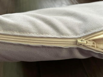 Natural Cotton Canvas Dog Bed – Raw Cotton Filled Pet Cushion Insert, Breathable Eco-Friendly Dog Mattress, Durable Washable Cover with Zipper (Gray, X Large 53"x36"x5")