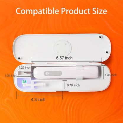 iHave Toothbrush Sanitizer for Electric Toothbrushes, Portable UV Toothbrush Travel Case with Auto-Cycle Disinfection & 100-Day Standby for Travel, Vacation & Camping (Case Only - No Toothbrush)