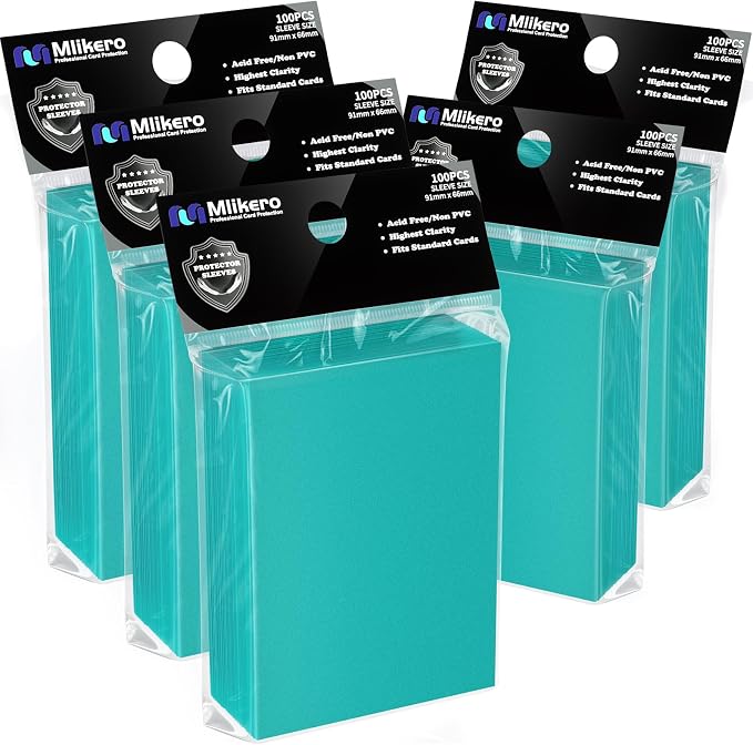 500 Count Card Sleeves, Matte Magic Card Sleeves, Smooth Shuffle & Tear Resistant, Fit for MTG, TCG, CCG (Cyan)