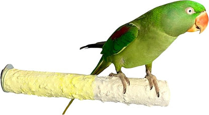 Polly's Edible Cuttlebone Calcium Bird Cage Perch for Budgies, Parakeets, Amazons, Blue & Golds, Macaws and Cockatoos.… (Pineapple, Large)