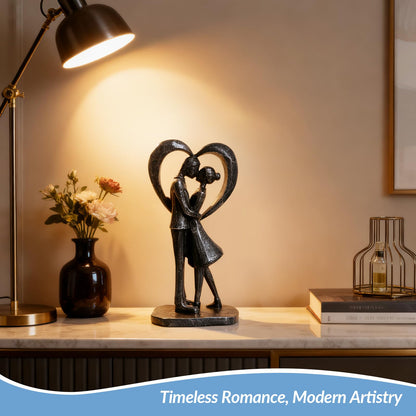 GZVDYG Room Decor Love Figurines, Black Home Décor Accents, Aesthetic Statue Knick Knacks for Bedroom, Living Room, Desk, Coffee Table, Bookshelf, Wedding Anniversary Engagement Gifts for Couples