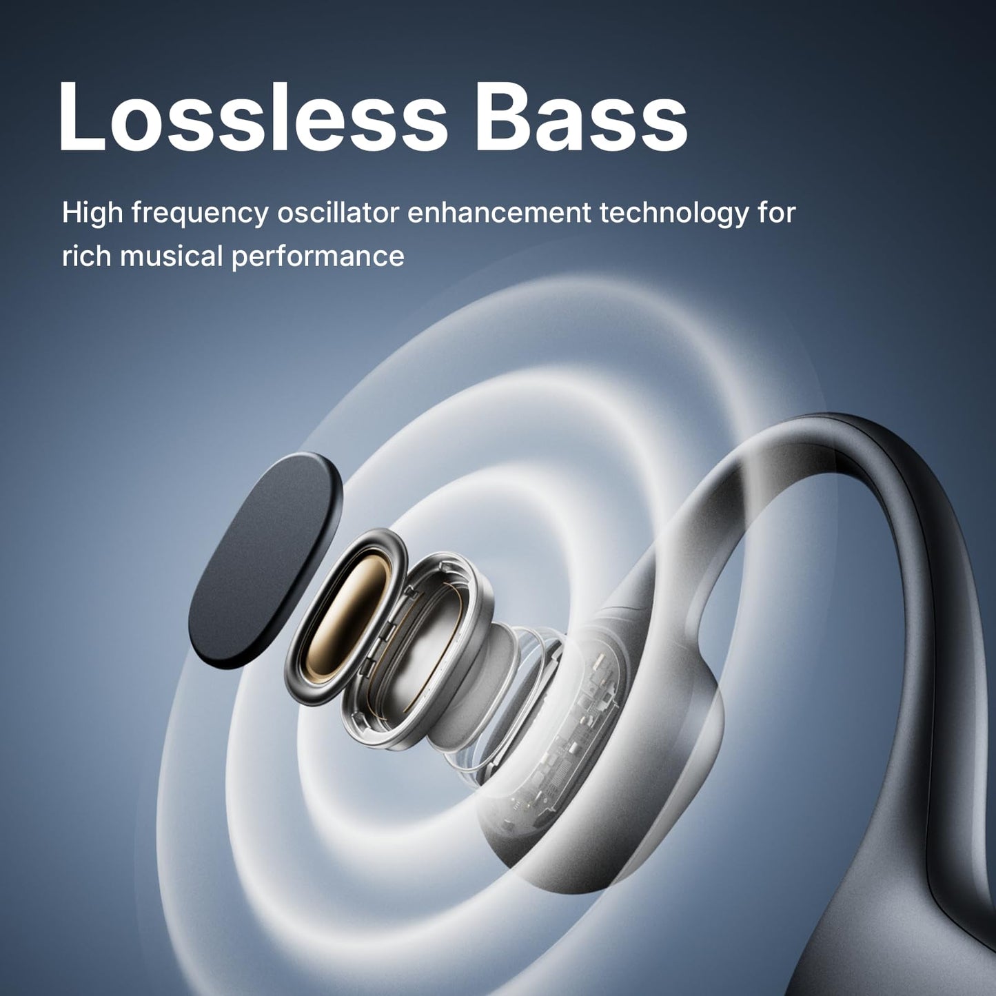 Sanag B21S True Bone Conduction Headphones, IPX5 Waterproof Bluetooth 5.4 Earphones, Wireless Open Ear Headset with Mic, 5.4 HiFi Bass, 10H Playtime for Running, Cycling, Sports, Workout (Blue)
