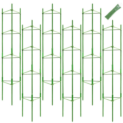 Legigo 6-Pack Tomato Cage for Garden Plant Support- Up to 63inch Garden Stakes Tomato Cage, Tomato Trellis for Potted Plants, Tomato Cages Plant Stakes for Climbing Vegetables Plants Flowers