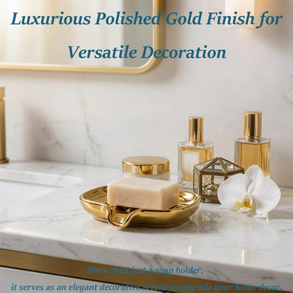 Ovatheria Polished Gold Soap Dish