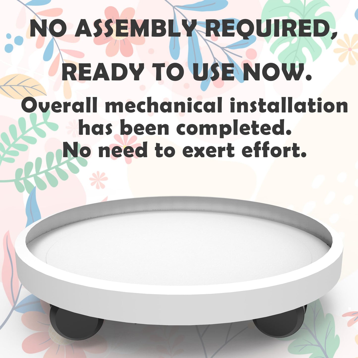 2 Pack of 11 Inch Heavy Duty Plant Caddy with Wheels,Rolling Plant Stand Pot Trolley,Wheeled Planter Saucer Tray,Potted Flower Mover Dolly with Casters Round Coaster for Indoor Outdoor