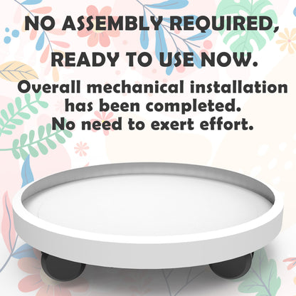 2 Pack of 11 Inch Heavy Duty Plant Caddy with Wheels,Rolling Plant Stand Pot Trolley,Wheeled Planter Saucer Tray,Potted Flower Mover Dolly with Casters Round Coaster for Indoor Outdoor