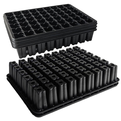 RooTrimmer 54 Cell Seed Starter Trays, 2.8" Deep Plug Tray Seedling for TD377 Nursery Tray, Super Thick Reusable Trays for Easy Transplantation (11.14inch ×14.6 inch, 5-Pack)