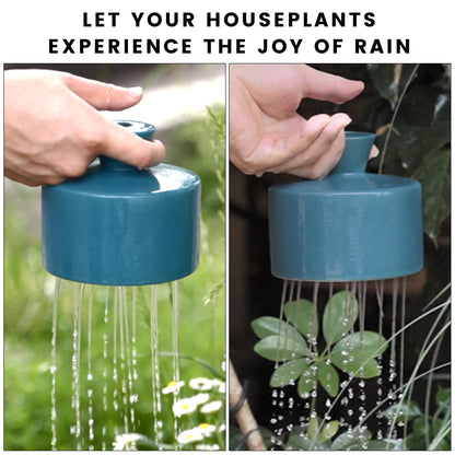 Manykettle Ceramic Watering Bell, Decorative Watering Can for Plants, Stylish Indoor and Outdoor Watering Pot, Perfect for Home Garden and Office Décor (Green 19 fl oz)