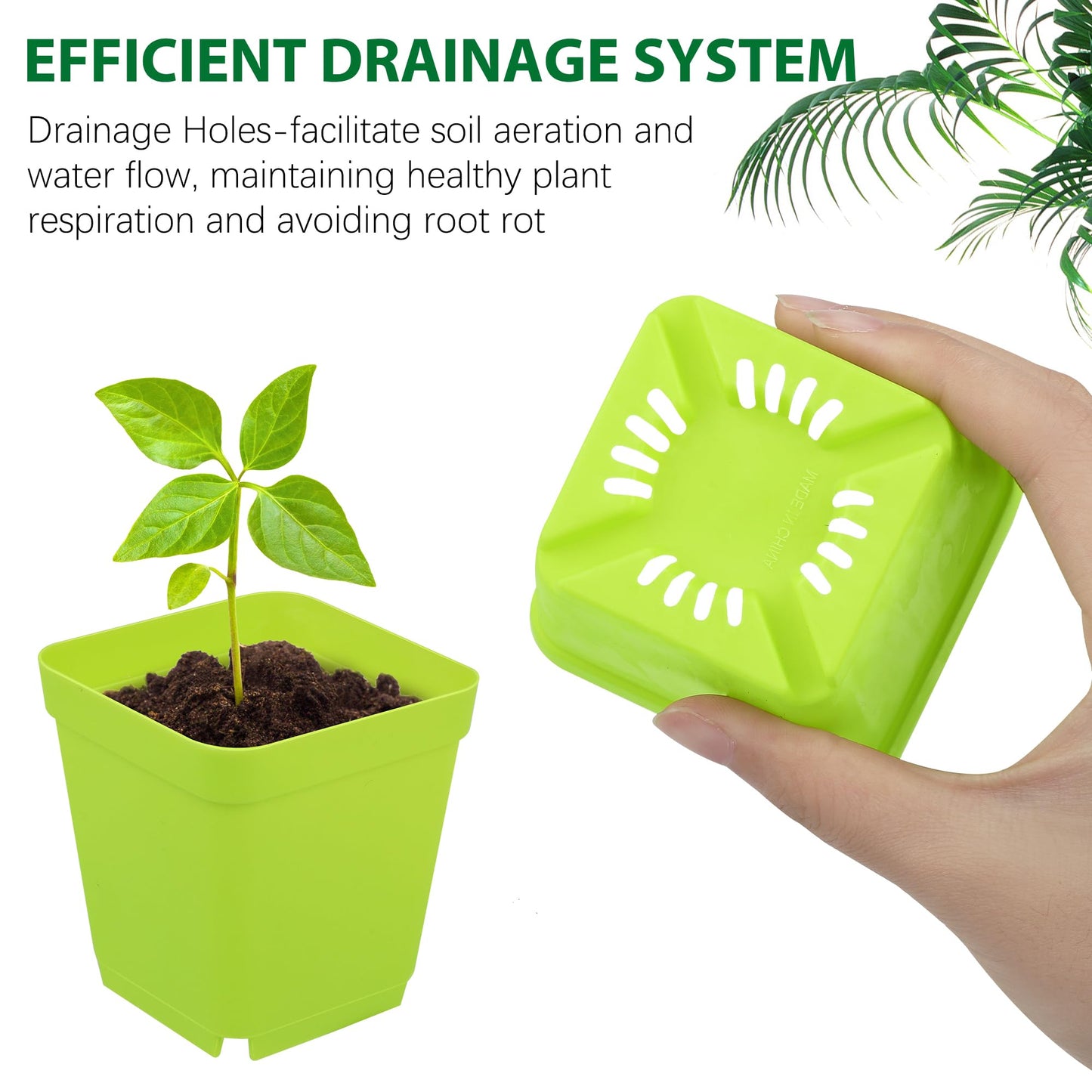 Hahood 120 Pack Mini Plastic Planters 3 Inch Flower Seedling Nursery Pots with Pallet Colorful Square Flower Plant Pots Seed Starting Pots with Labels and Tools for Home Garden Flowers Plants,6 Colors