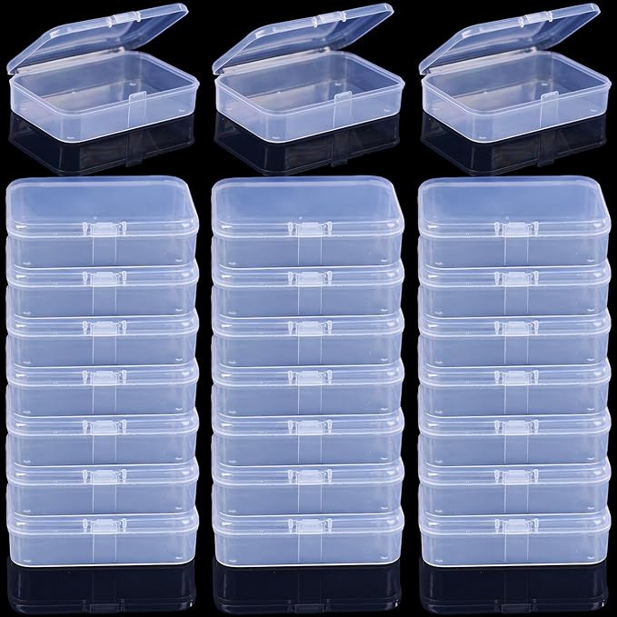Clear Plastic Playing Card Boxes Snaps Closed Poker Gaming Playing Card Deck Cases Holder Plastic Storage Box Clear Trading Card Box Card Storage Organizer for Bank Business Card (24Pcs)