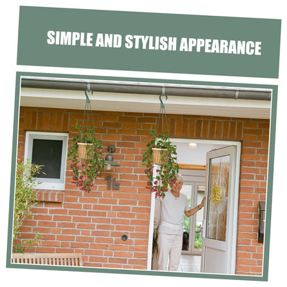 Toyvian 5pcs Plant Pot Hangers with Hooks Versatile Hanging Basket Chains for Plants and Bird Feeders Easy Installation Stylish Design