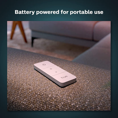 Philips Hue Smart Wireless Dimmer Switch V2 (Installation-Free, Exclusive Philips Hue Lights) for Indoor Home Lighting, Livingroom, Bedroom