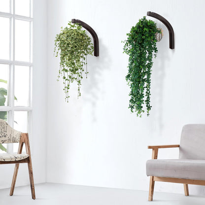DSJIFGEW Stylish Wooden Plant Hanger – 2 Pack, 8-Inch Indoor/Outdoor Wall Hooks for Hanging Planters, Flower Pots, Lanterns, and Wind Chimes – Premium Beech Wood Home Decor