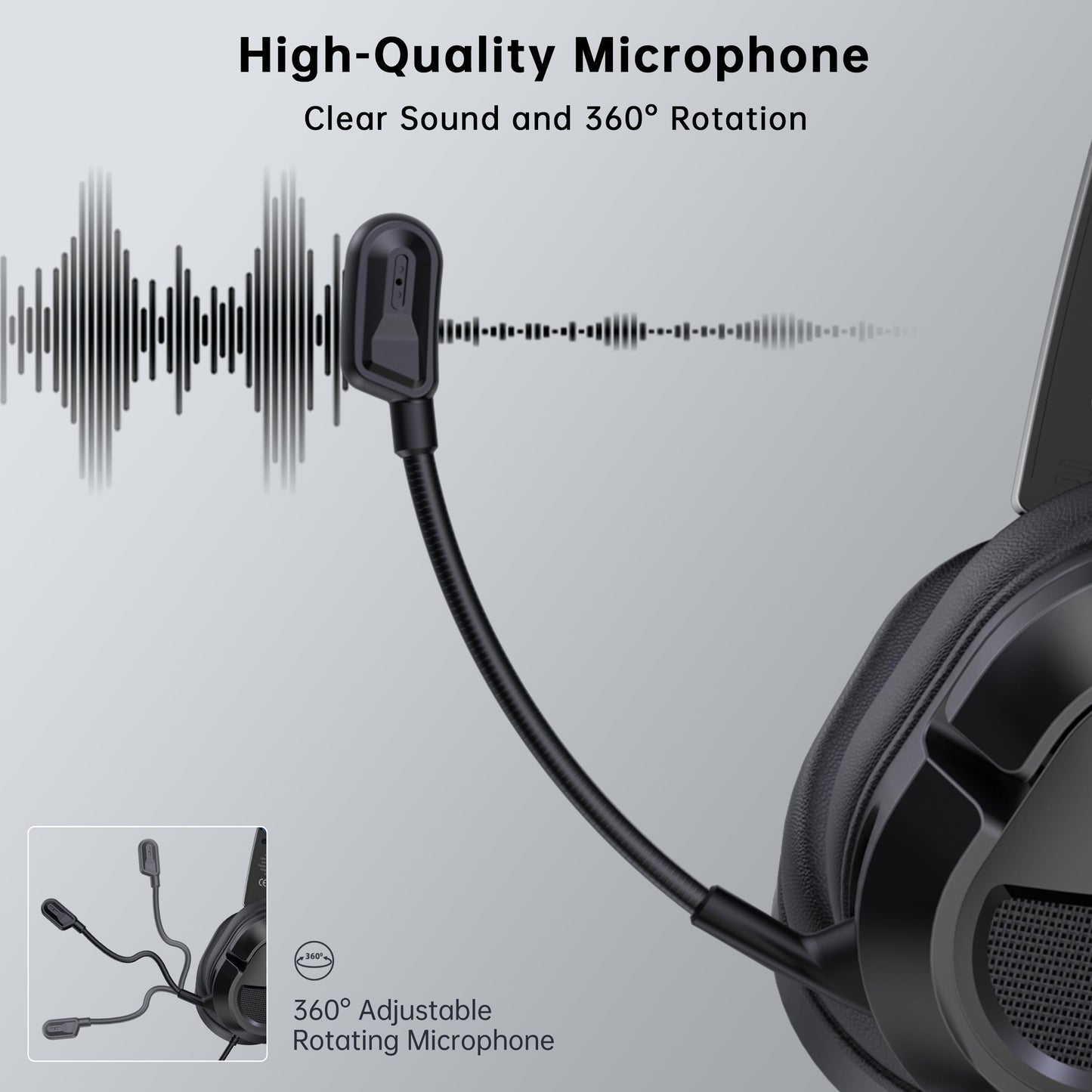 Gaming Headset for Xbox Series X、Xbox Series S/One、PS5、PS5Pro、PS4、PC 207g Headset with Clear Mic for Work 𝟐𝟎𝟐𝟔 𝐔𝐩𝐠𝐫𝐚𝐝𝐞 Wired Gaming Headphones with Mic、3.5mm Splitter、79in Cable.Gamer Gifts