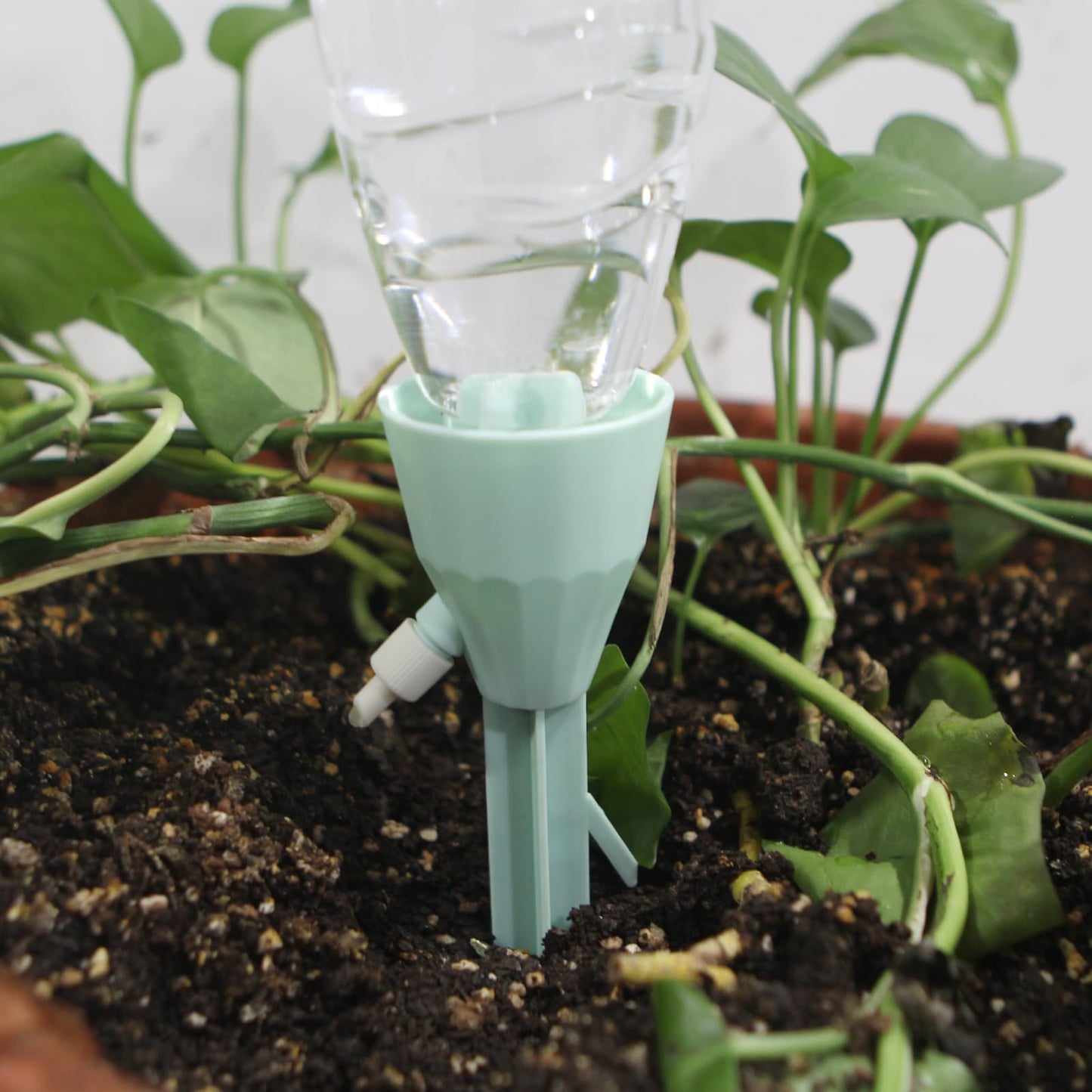 MYMULIKE 12 Pack Self Watering Planter Drip, Slow Watering for Plants Flowerpot, Plant Watering Spikes with Control Valve Switch Automatic Watering System, Plant Watering Devices for Flowerpot Plants