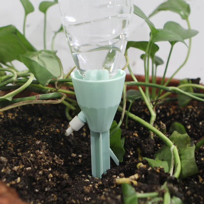 MYMULIKE 12 Pack Self Watering Planter Drip, Slow Watering for Plants Flowerpot, Plant Watering Spikes with Control Valve Switch Automatic Watering System, Plant Watering Devices for Flowerpot Plants