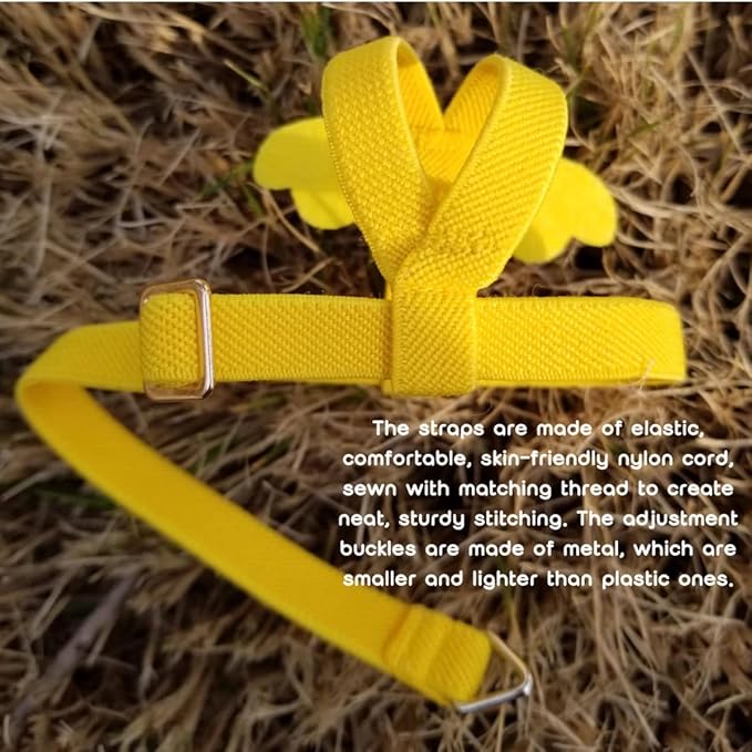 Adjustable Bird Harness with Elastic Leash, Pet Parrot Harness and Leash, Adjustable Training Design Anti-Bite, Bird Nylon Rope with Cute Wing for Conure (Pink,XL)