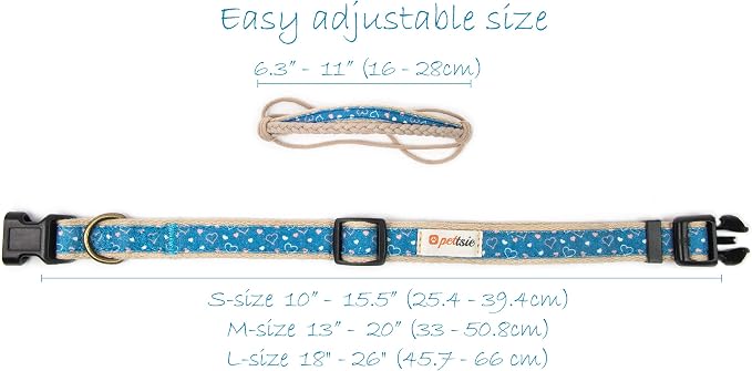 Pettsie Hemp Dog Bandana Collar & Matching Owner Friendship Bracelet | Soft & Durable Hemp, Removable Scarf, Matching Owner Friendship Bracelet, Gift-Ready Set