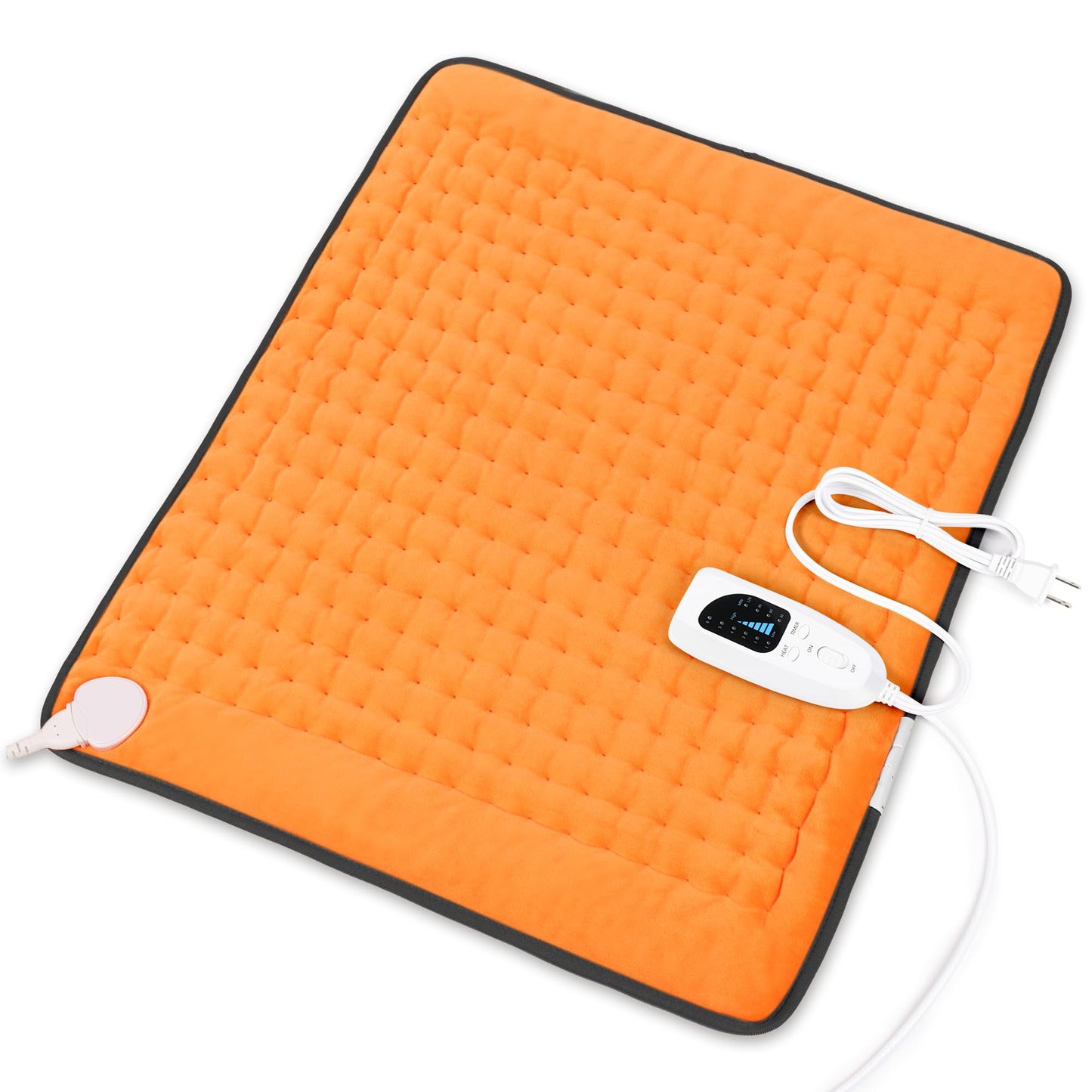 Heating Pad,Electric Heating Pads for Back,Neck,Abdomen,Moist Heating Pad for Shoulder,Knee,Arms,Legs,Dry/Moist Heat & Auto Shut Off,Birthday Gifts for Men and Women(Light Gray, 24''×12'')