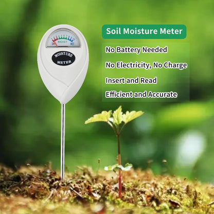 Censinda Soil Moisture Meter, 2 Pack Long Probe Soil Moisture Monitor for House Plants, Soil Hygrometer Moisture Sensor for Indoor & Outdoor, Garden, Farm, Lawn Plant Care, No Battery Needed(White)