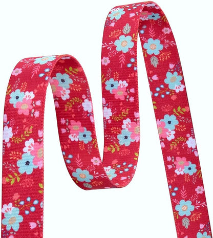 Mihqy Dog Collar and Leash Set with Bohemia Floral Tribal Geometric Patterns - Soft Ethnic Style Collar Adjustable for Small Medium Large Dogs(Red Floral Set,XS)