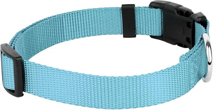 Country Brook Petz - Everyday Nylon Dog Collar and Leash - 10+ Cool Colors (3/4 Inch, Medium, Ocean Blue)